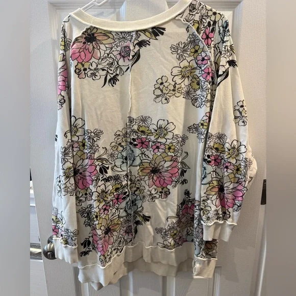 Free People Floral Patterned Women's Top Size M - Picture 3 of 3